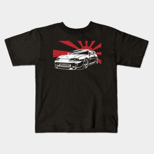 Supra 2JZ Turbo JDM Tuning Car 90s Rising Sun Kids T-Shirt